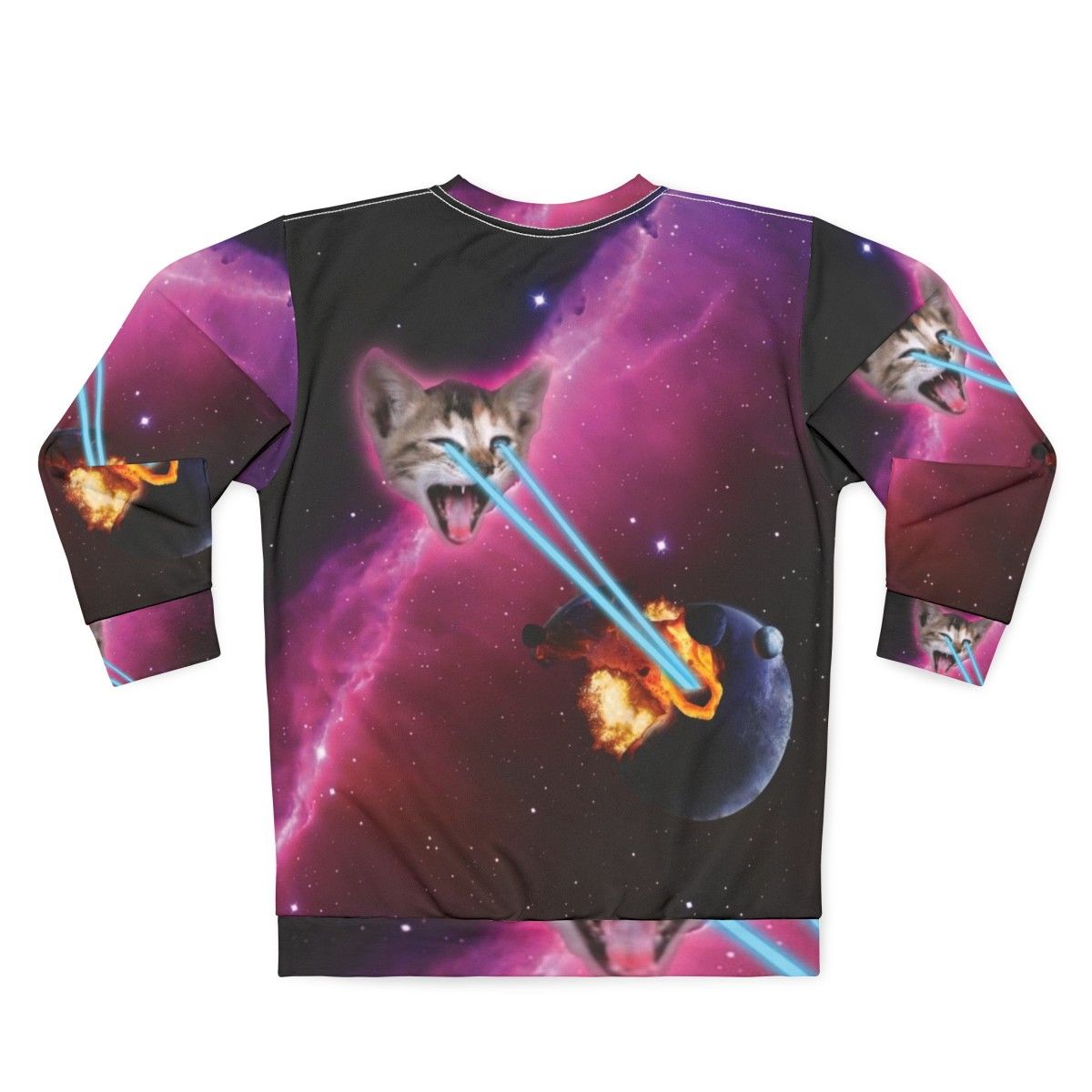 Laser Cat Destroyer of Planets Sweatshirt - Back