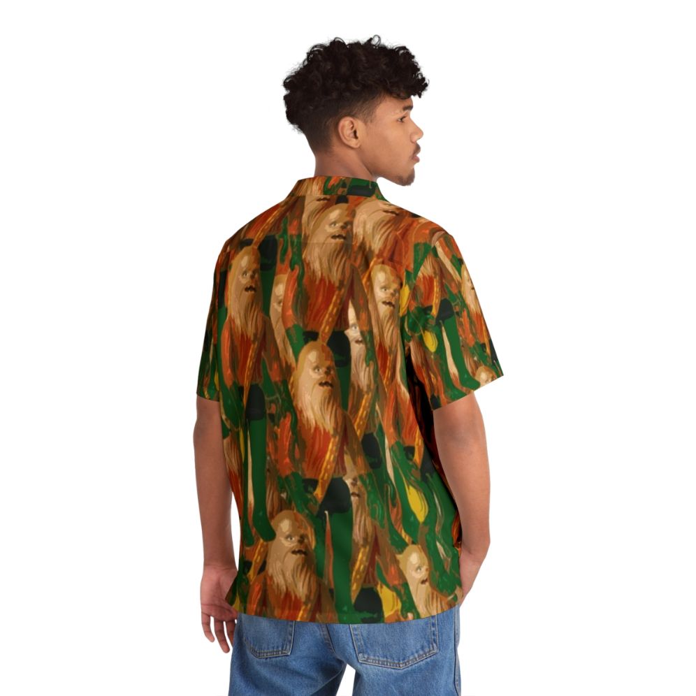 Chewbaquaman Hawaiian Shirt featuring Chewbacca and Aquaman - People Back