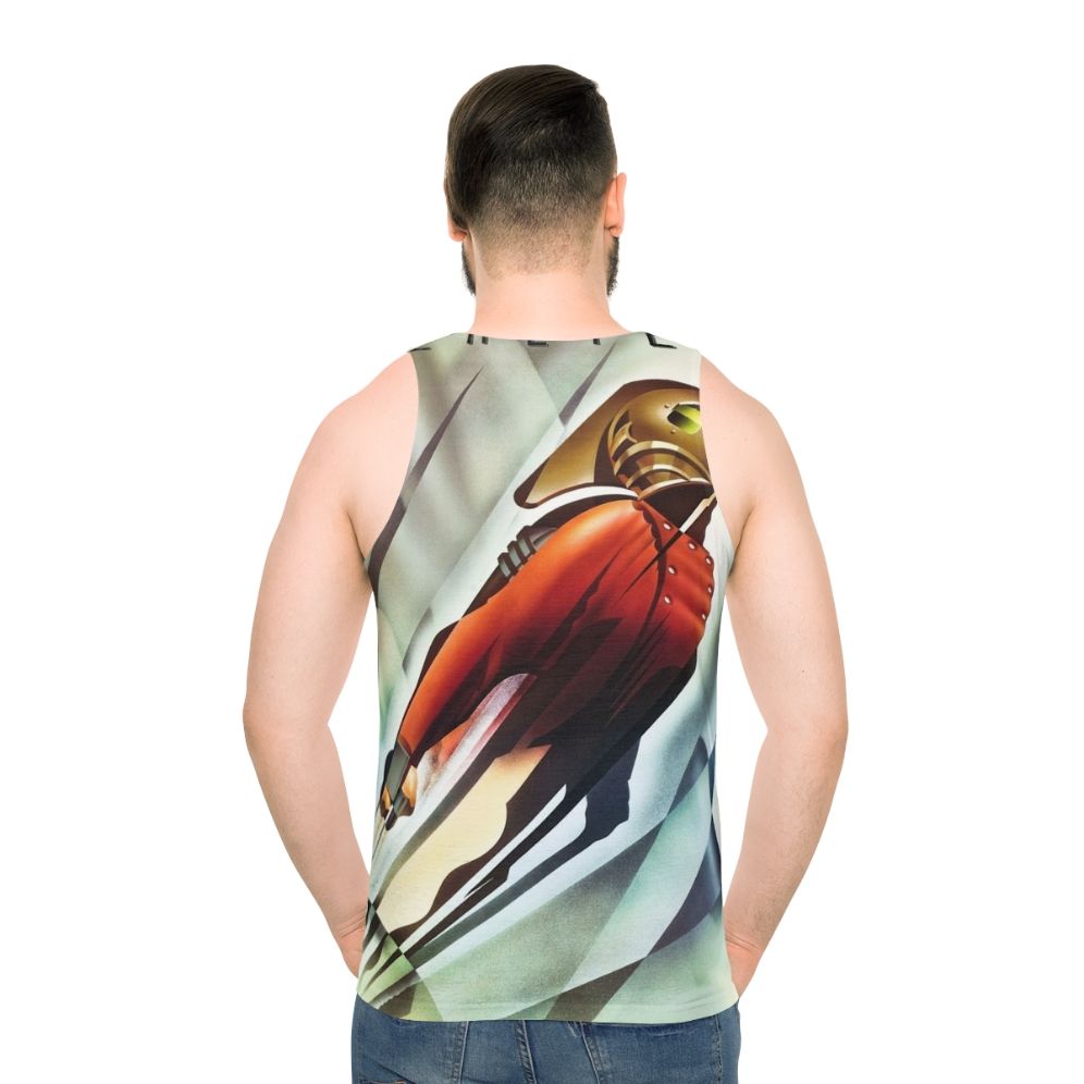 Rocketeer superhero 90s movie unisex tank top - men back