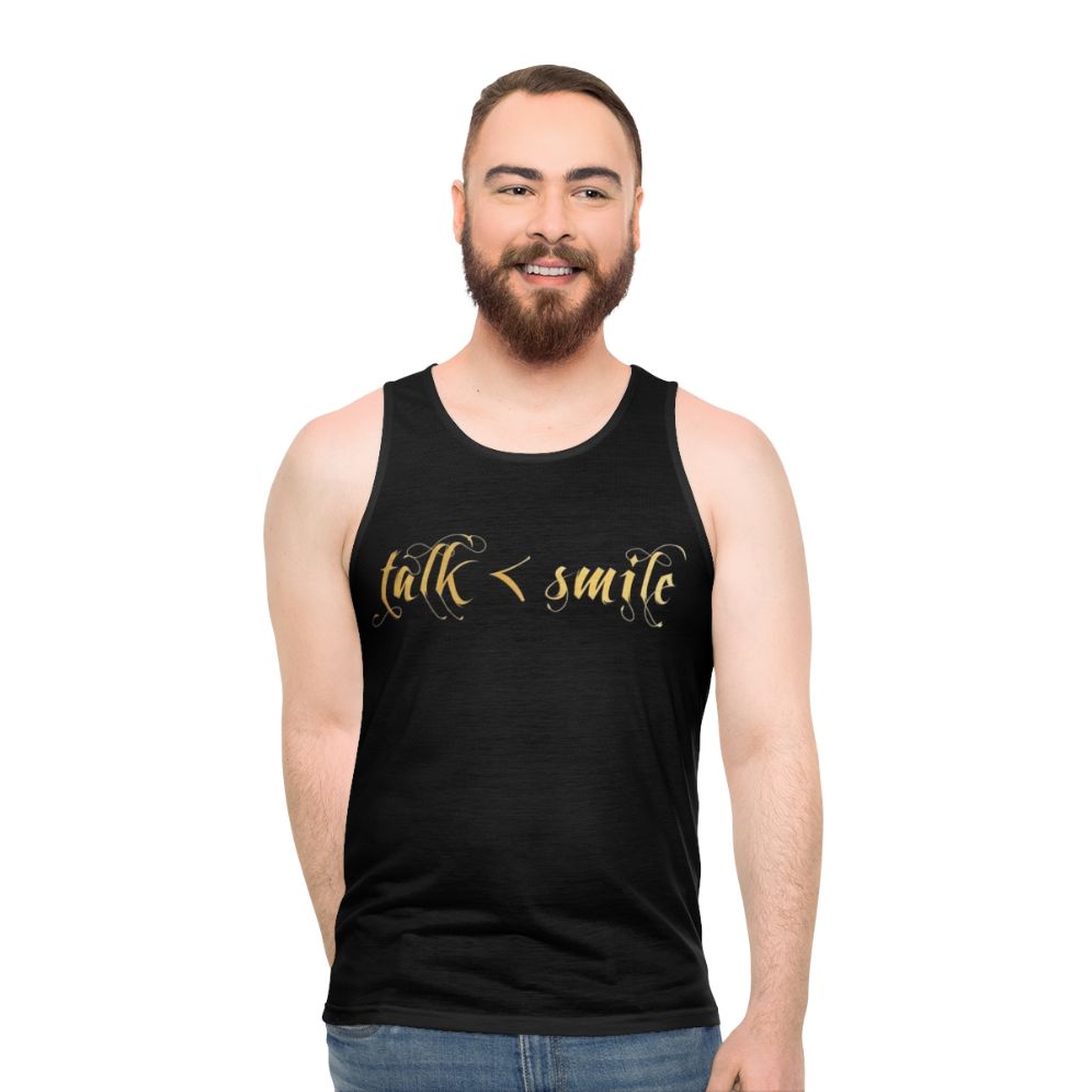 Talk Less Smile More Unisex Tank Top featuring Hamilton and Aaron Burr - men