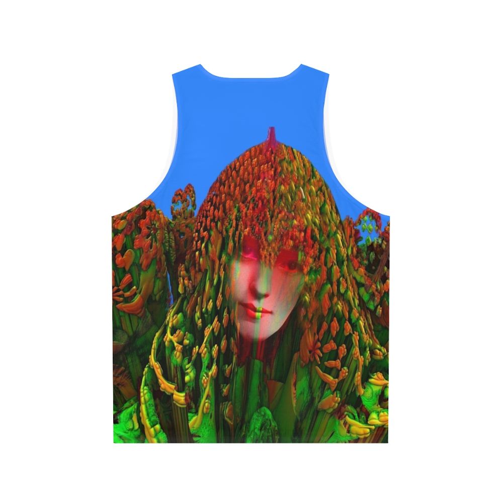 Dreadlock Holiday unisex tank top with abstract, psychedelic patterns - Back