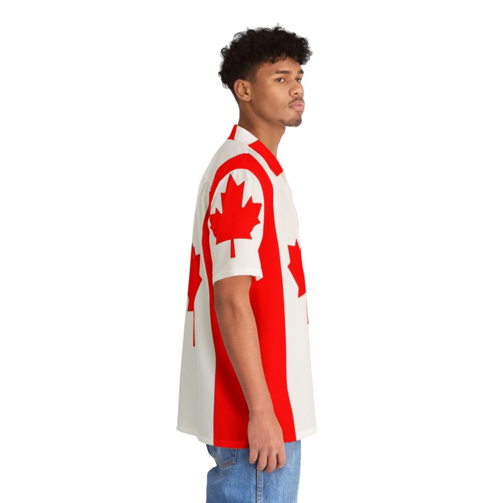 Canadian flag printed on a Hawaiian style shirt - People Pight