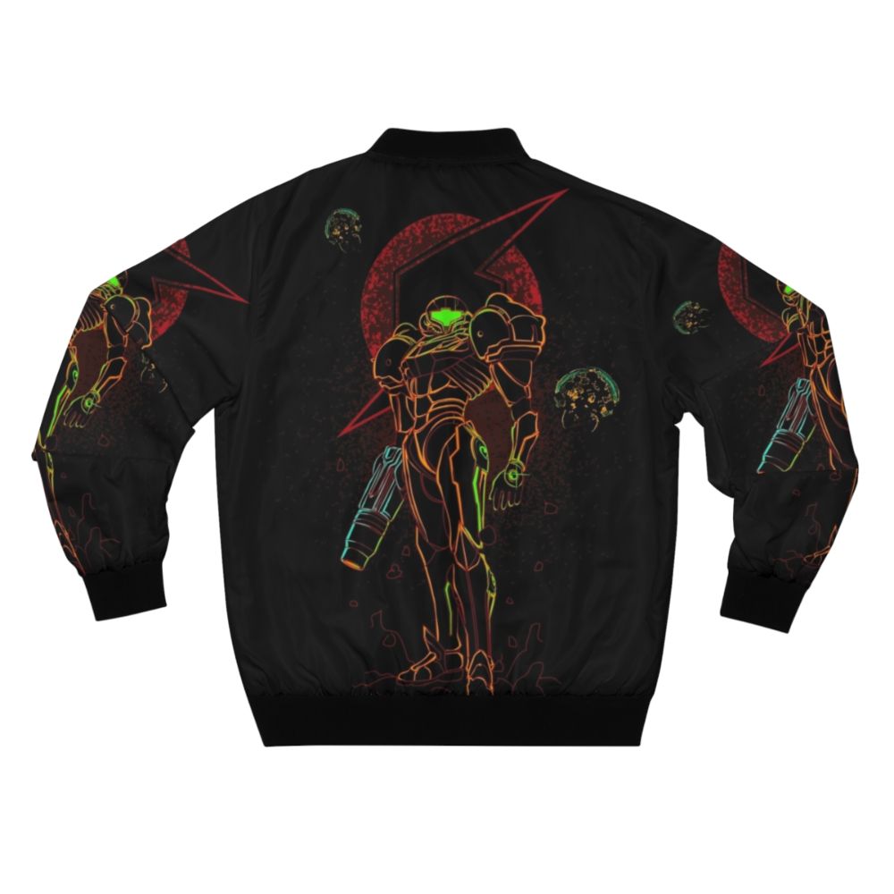 Bounty hunter video game themed bomber jacket - Back