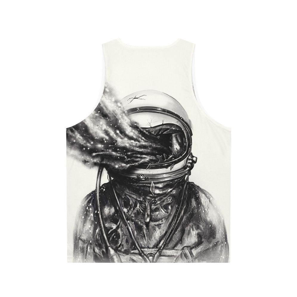 Transposed Unisex Galaxy Print Space Tank Top - Back