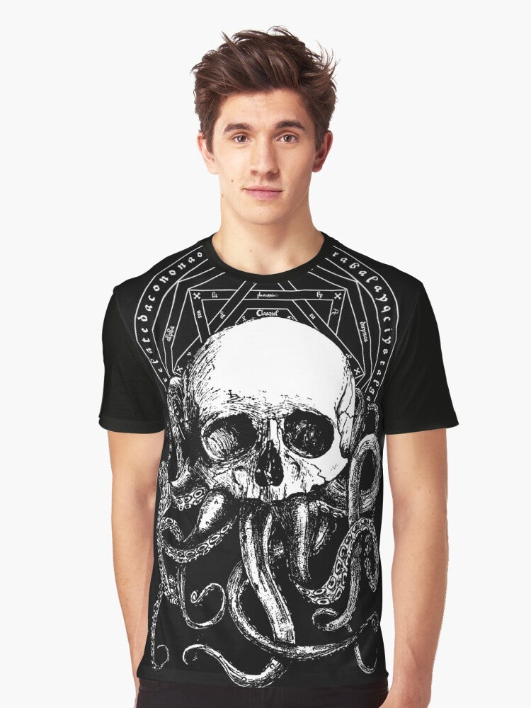 Cthulhu occult gothic dark graphic design t-shirt - Men