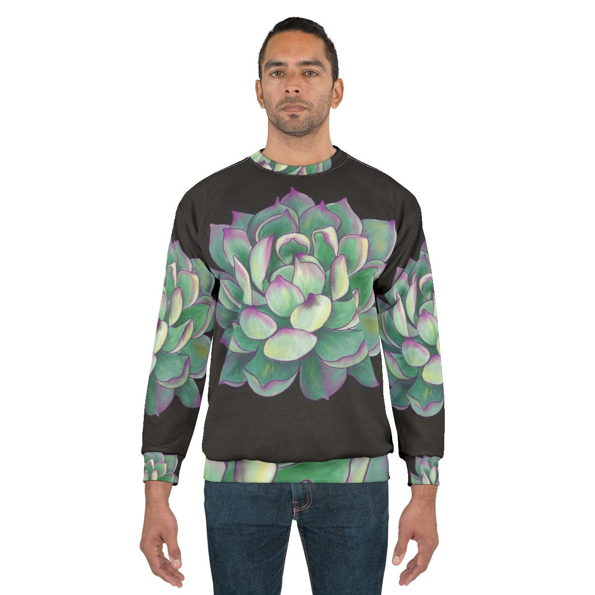 Botanical Succulent Plant Sweatshirt - men