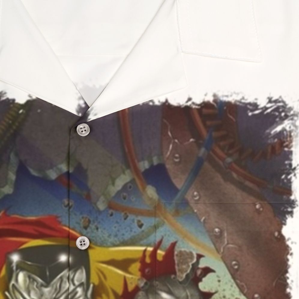 Colossus Hawaiian Shirt with Superhero Comic Book Design - Detail