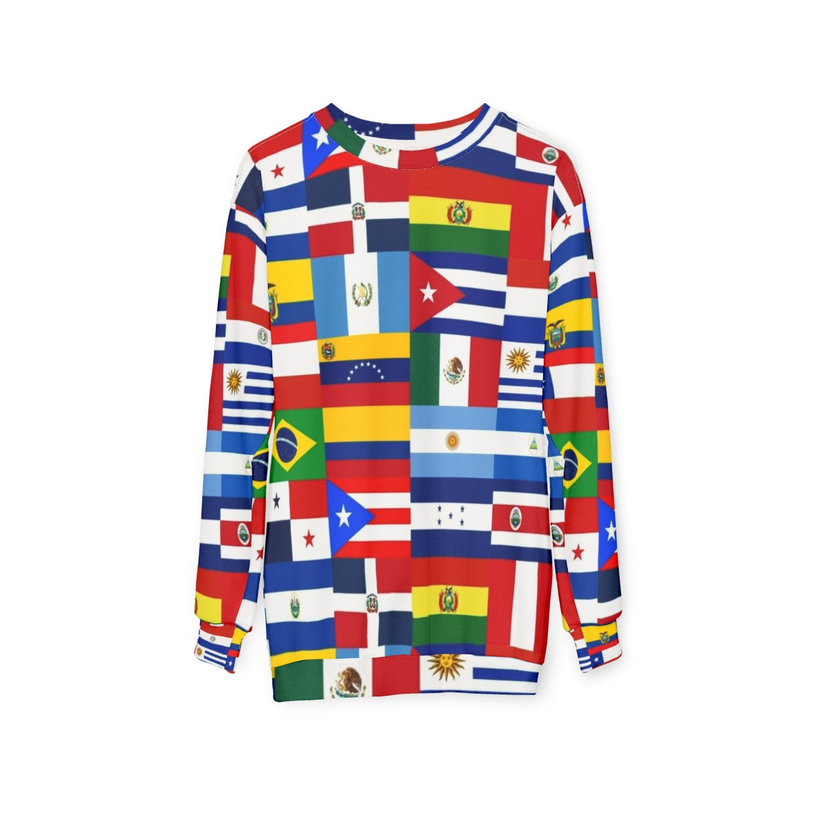 Latin America Flags Sweatshirt - hanging