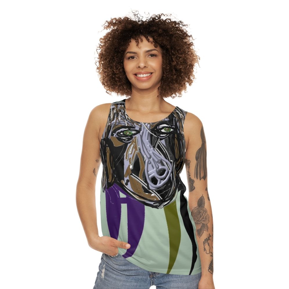 Retro unisex tank top with Pan Am inspired design - women