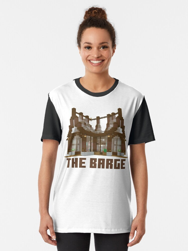 Grian Barge Graphic T-Shirt - Featuring the iconic Grian Barge from Hermitcraft Season 7 - Women