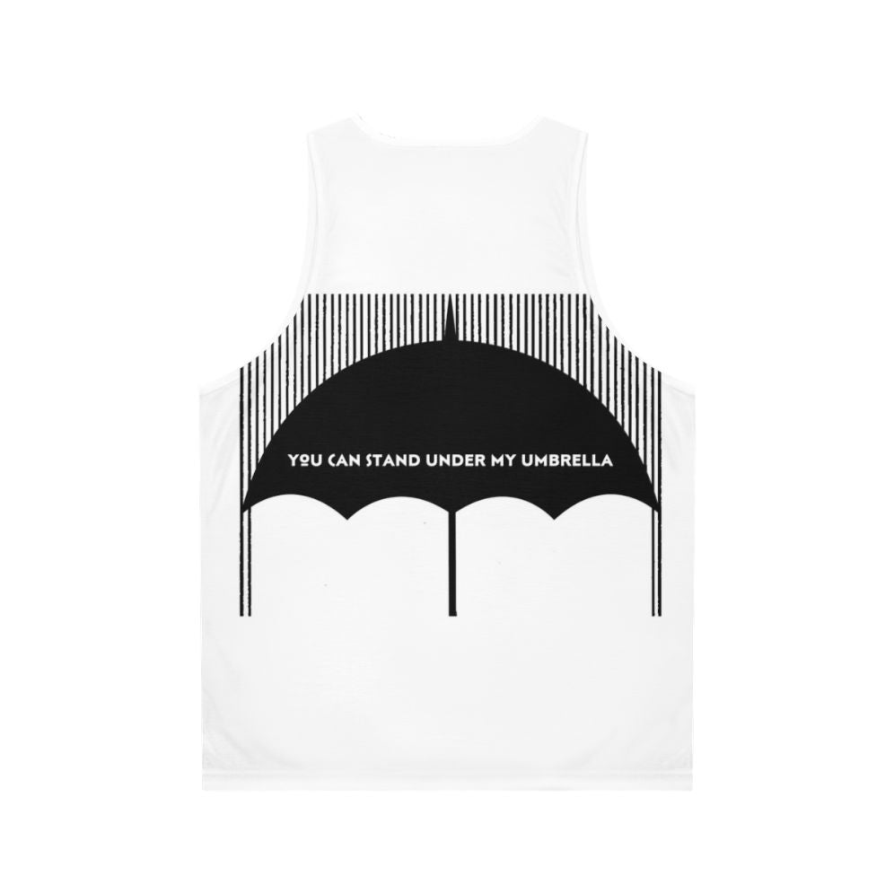 Unisex aesthetic black and white tank top - Back