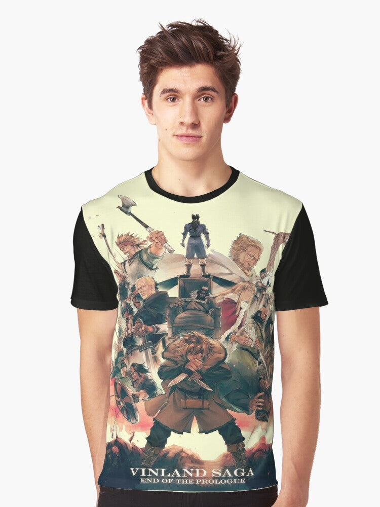 Vinland Saga Viking Graphic T-Shirt featuring characters from the popular anime series - Men