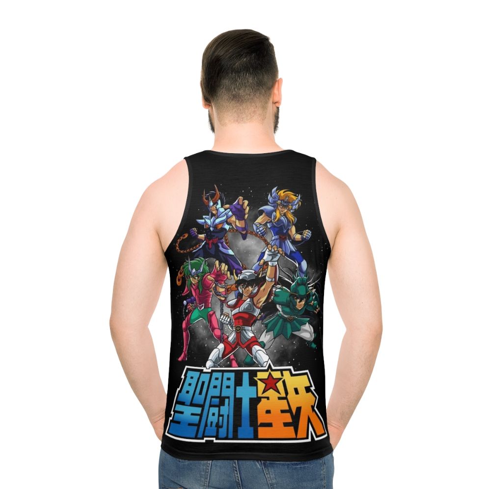 Knights of the Zodiac Unisex Anime and Manga Tank Top - men back