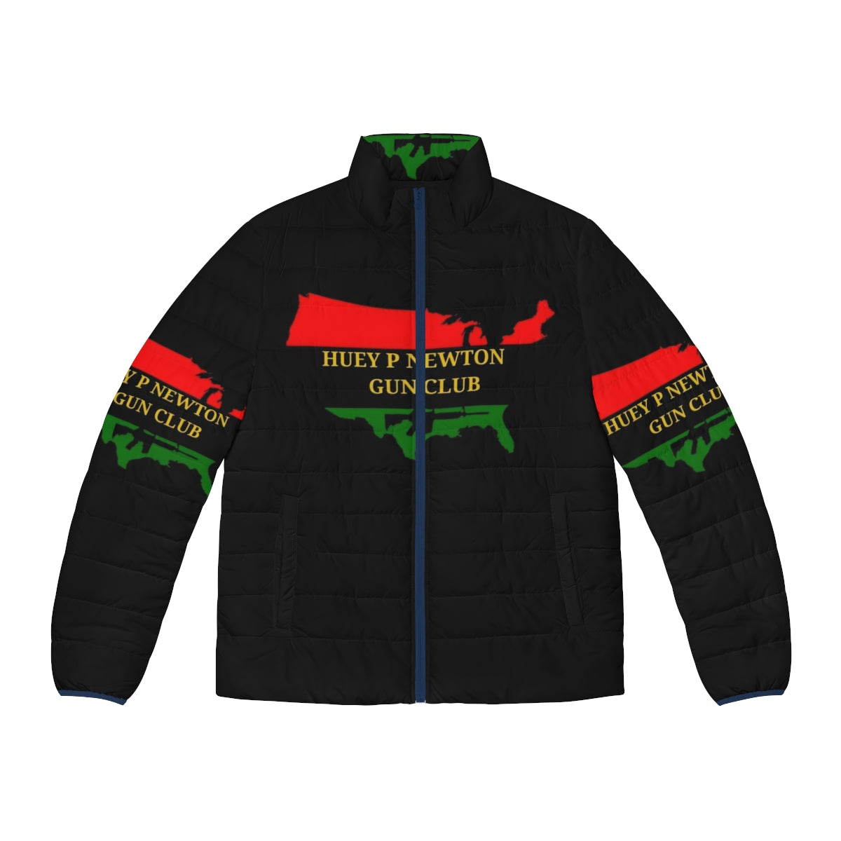 Huey P Newton Black Panther inspired puffer jacket for men