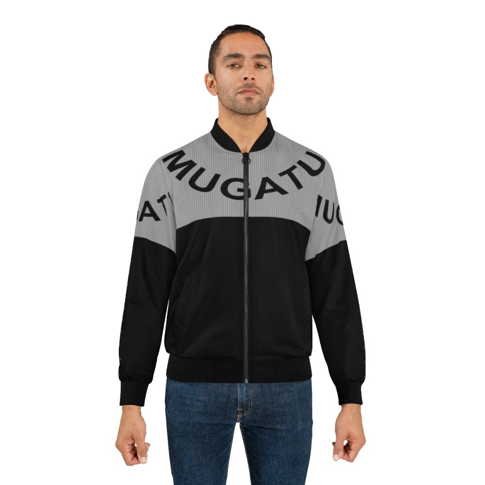 Mugatu inspired bomber jacket with "Can't turn left" design - Lifestyle