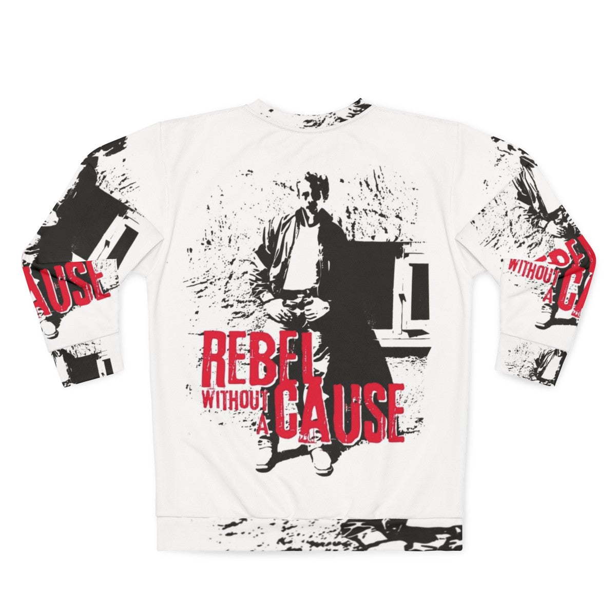 Vintage 'Rebel Without a Cause' Sweatshirt with James Dean Graphic - Back