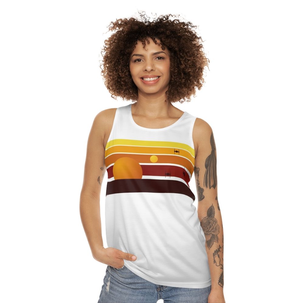 Tatooine Sun Star Wars Unisex Tank Top - women