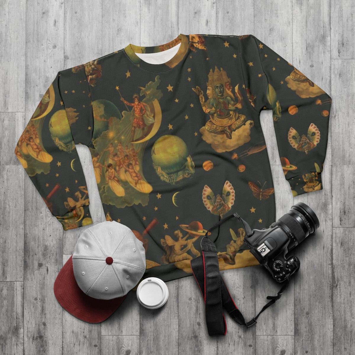 Mellon Collie Buddha Cover Art Sweatshirt - flat lay