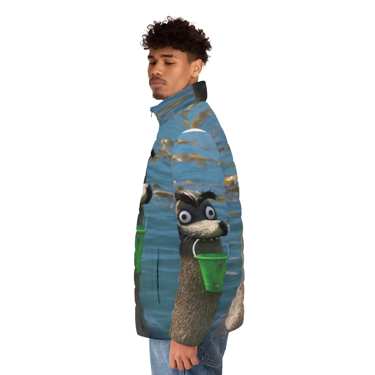 Gerald the Puffer Jacket - A winter coat inspired by the beloved cartoon characters from Finding Dory and Finding Nemo - men side left