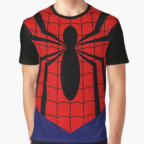 Graphic t-shirt design featuring Ben Reilly, Mayday Parker, and Spider-Man