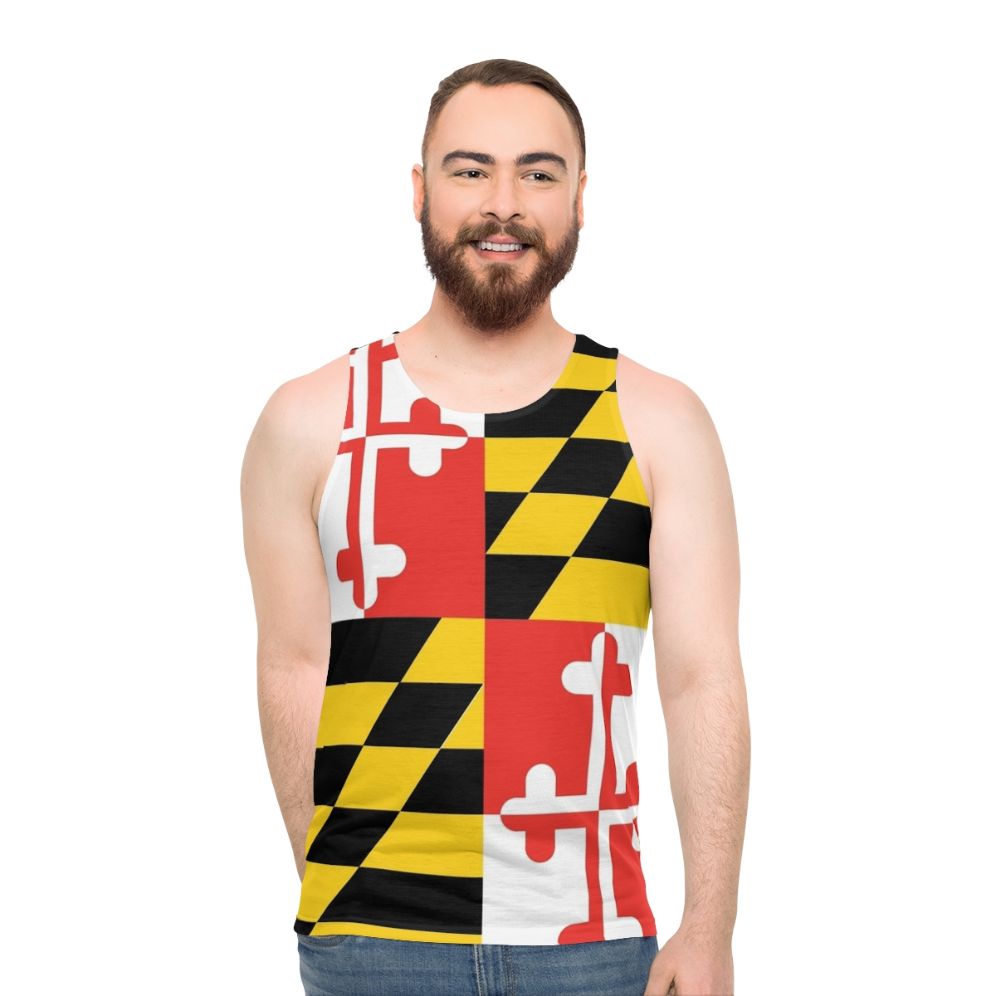 Maryland flag unisex tank top - men