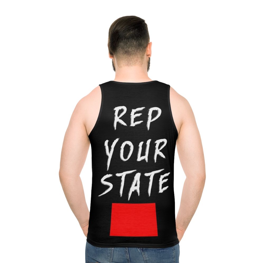 Colorado state unisex tank top - men back