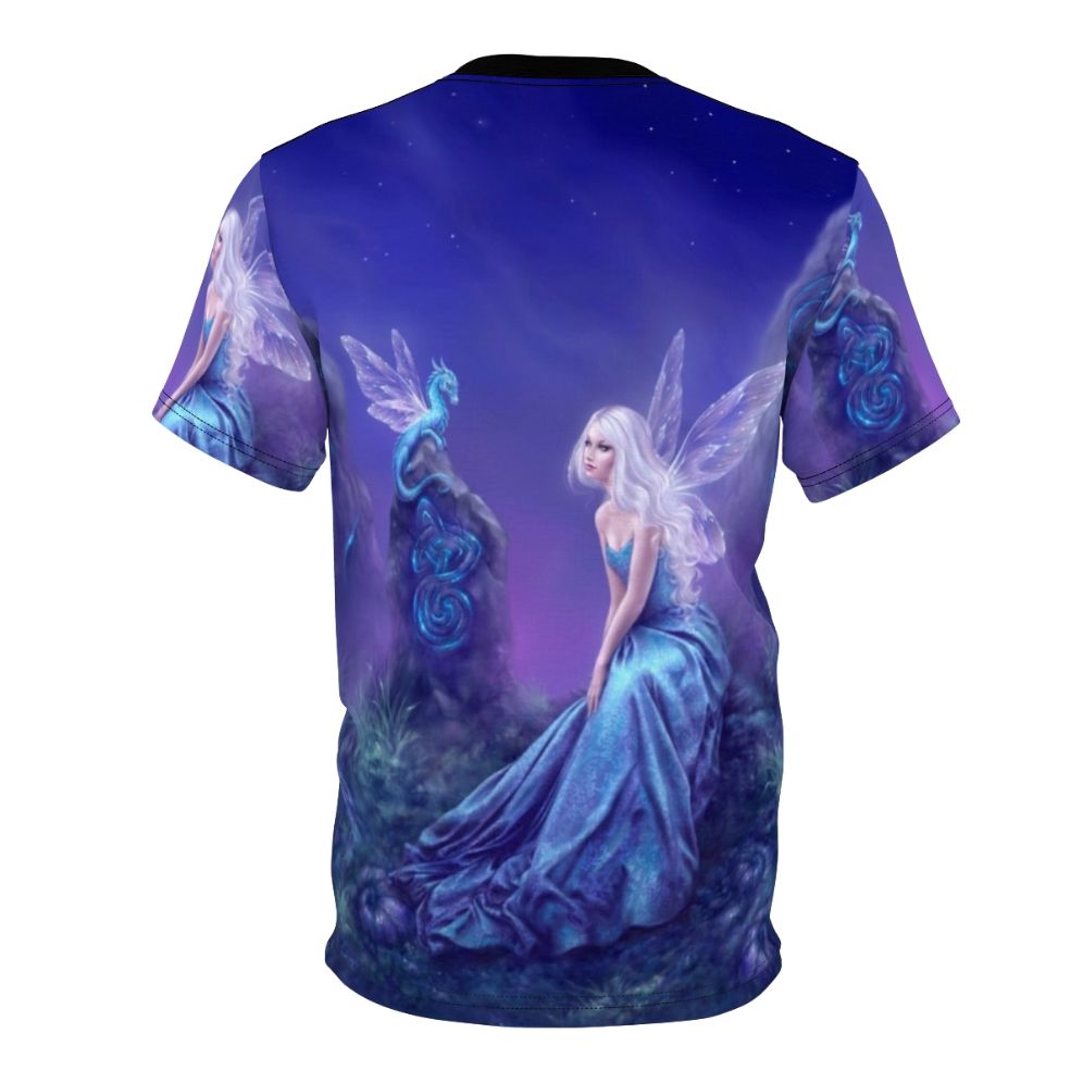 Luminescent fairy dragon fantasy art design on a t-shirt - Back