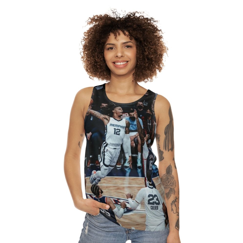 Ja Morant Posterized Dunk Unisex Basketball Tank Top - women