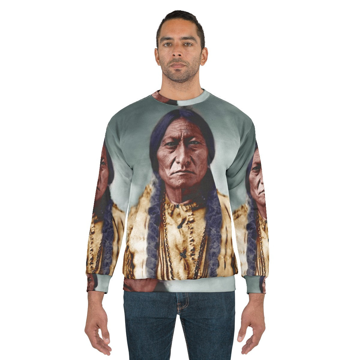 Sitting Bull Native American Sweatshirt - men