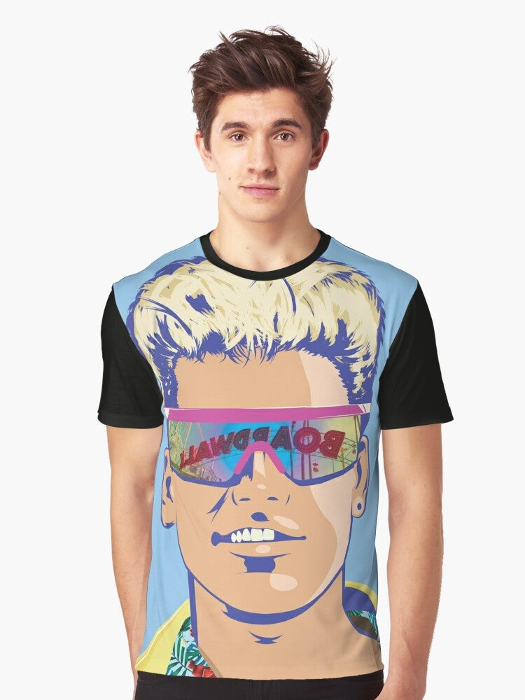 Lost Boys Corey Haim Graphic T-Shirt, featuring the character Sam from the 1980s cult vampire movie - Men