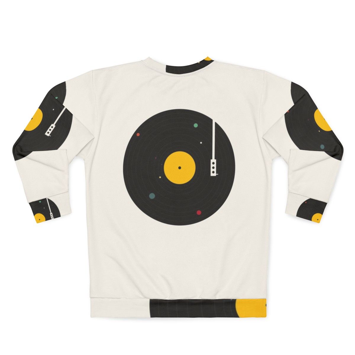 Retro music sweatshirt with galaxy and solar system design - Back