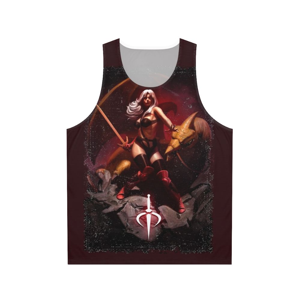 Vintage Taarna Unisex Tank Top with Sci-Fi Fantasy Warrior Sorceress Design