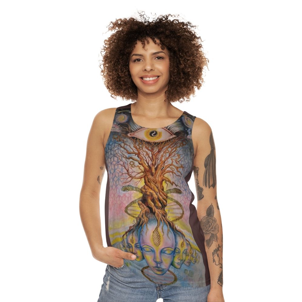 Pineal gland visionary art unisex tank top - women