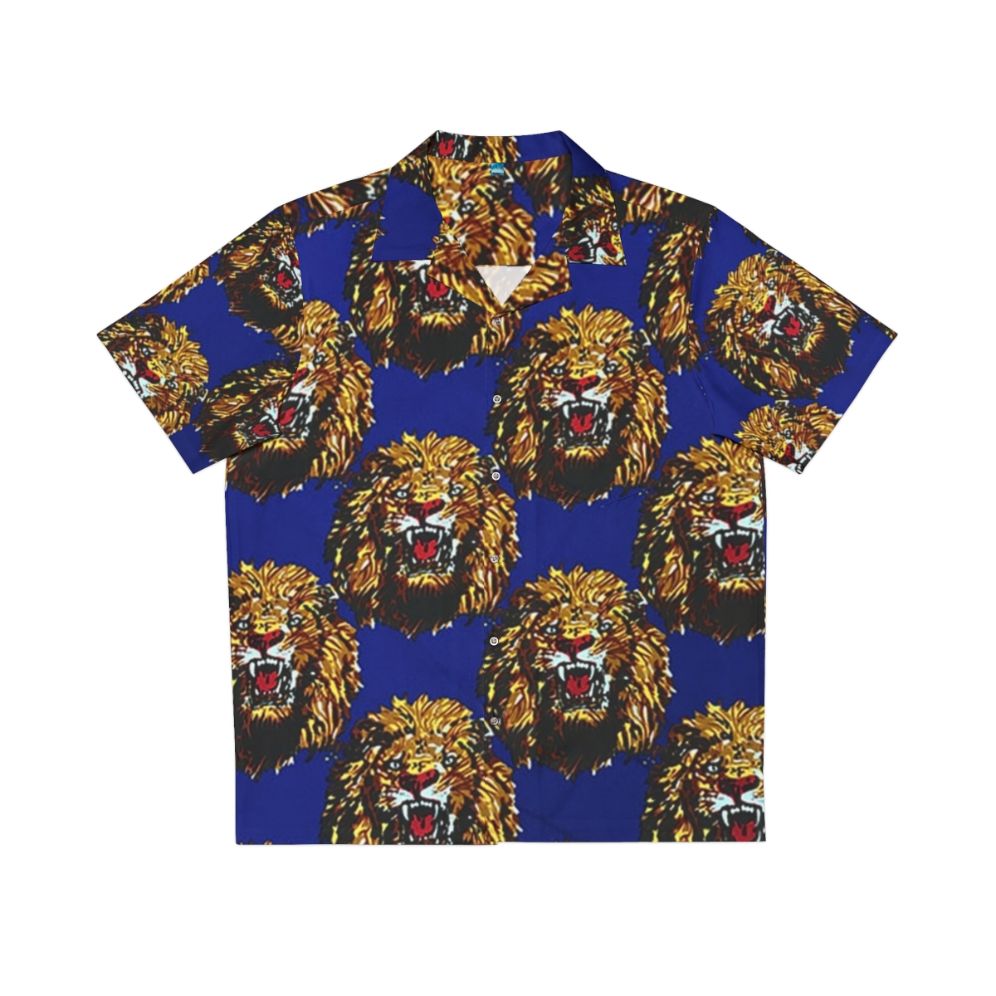 Blue Isi Agu Lion Head Hawaiian Shirt