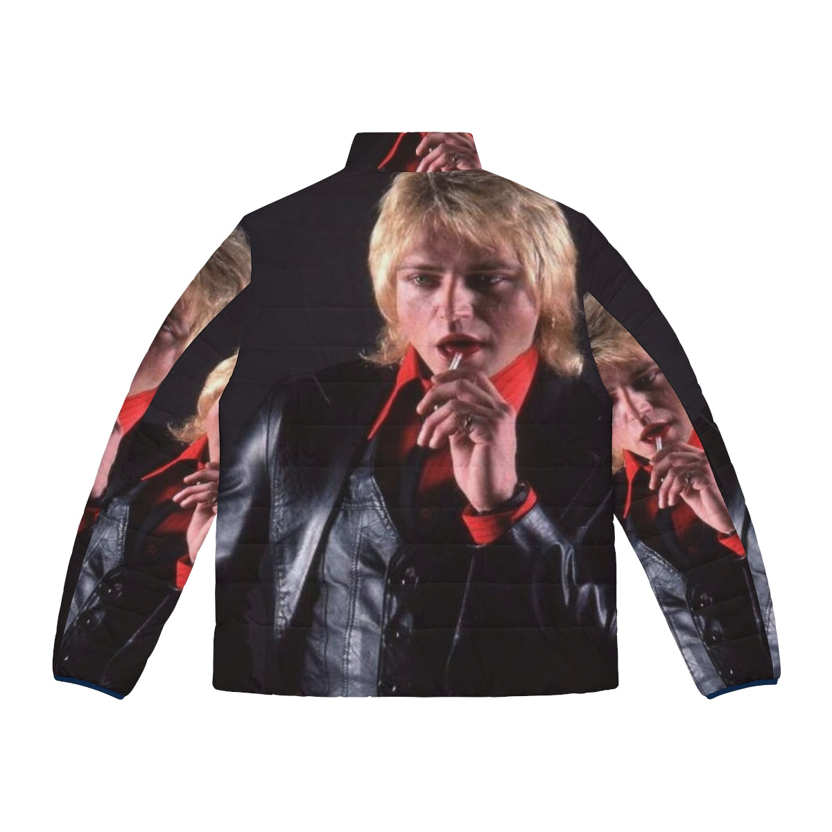 Benjamin Orr Classic Rock Puffer Jacket - Vintage Musician Apparel - Back