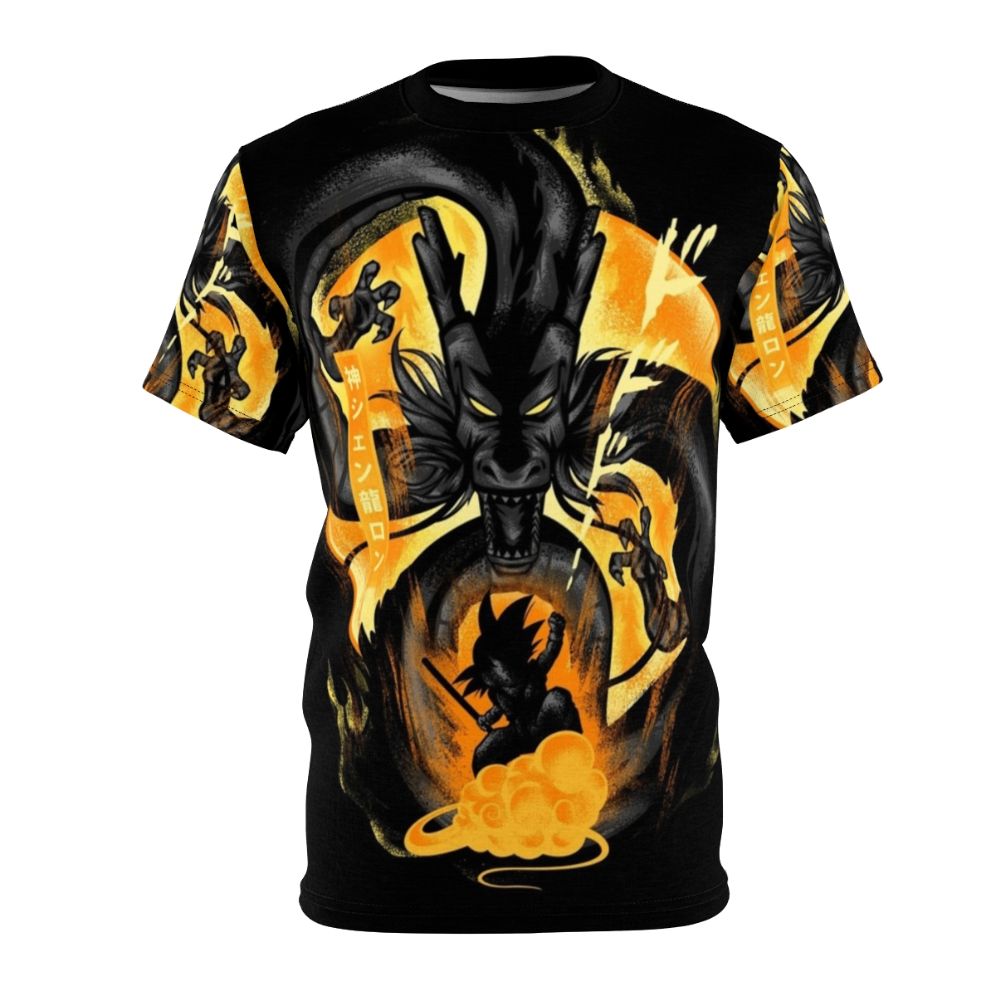 Dragon Ball inspired all-over-print t-shirt featuring Shenron the dragon