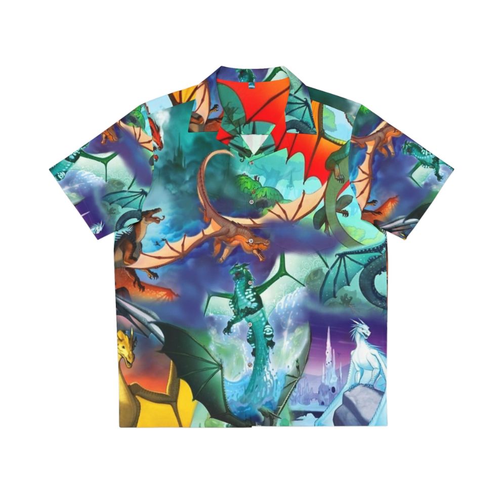 Wings of Fire themed dragon pattern Hawaiian shirt