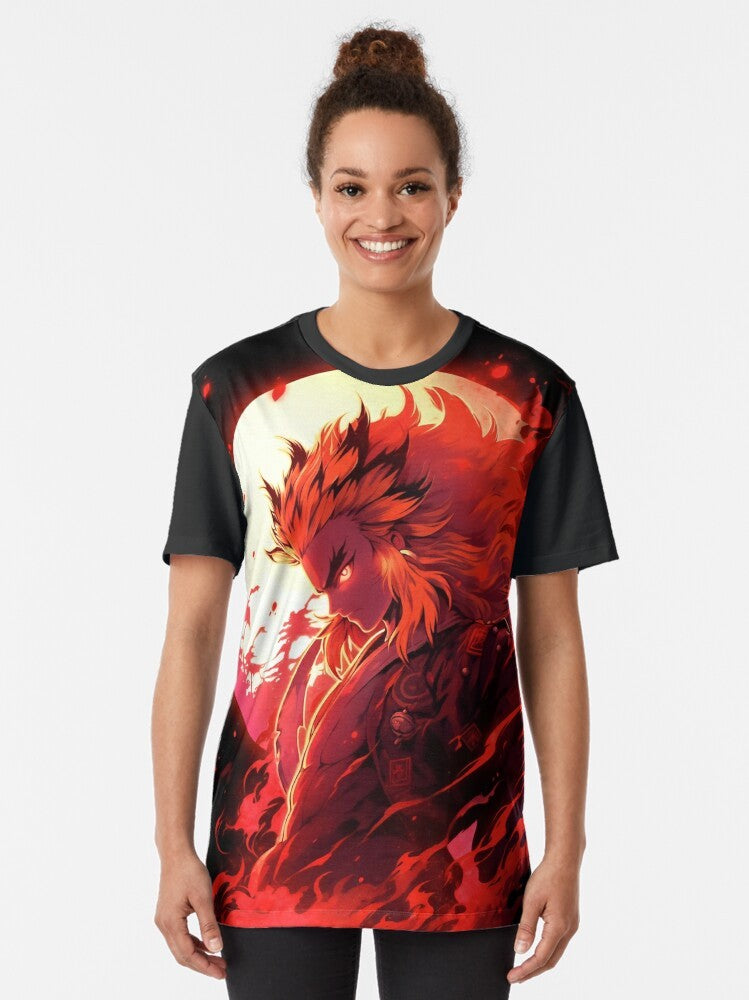 Flame Slayer Demon Slayer Anime Graphic T-Shirt - Women