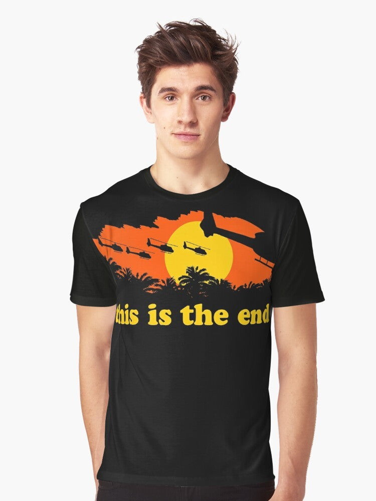 Apocalypse Now graphic t-shirt featuring "This is the End" text and movie references - Men