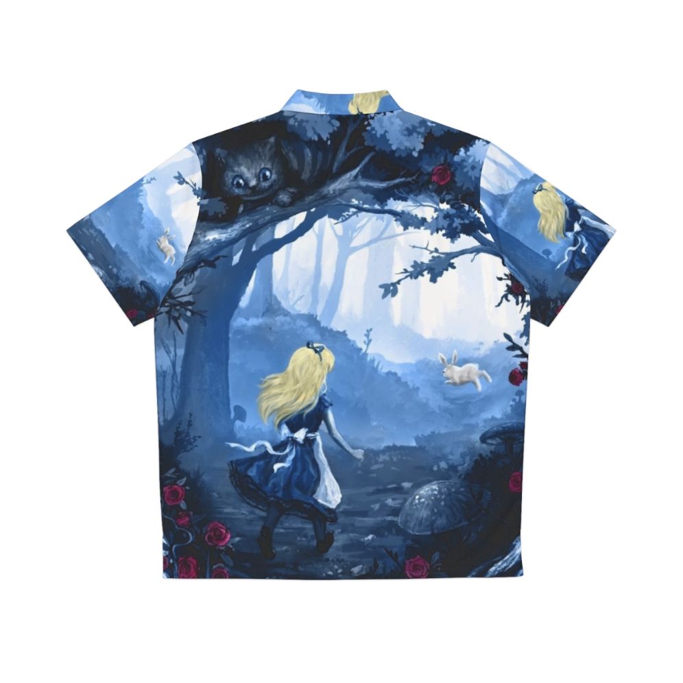 Alice in Wonderland fantasy hawaiian shirt with cheshire cat - Back