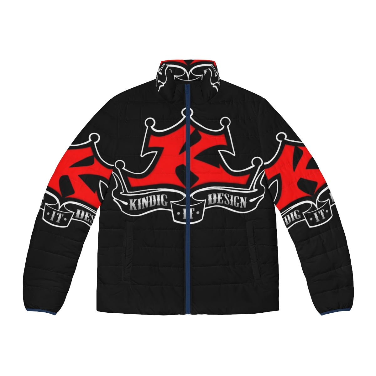 Kindig Classic Puffer Jacket with Vintage Car Graphic