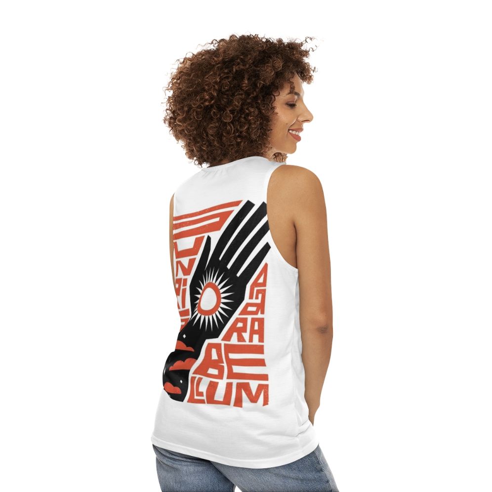 Unisex Disco Elysium Kim Kitsuragi 80s Retro Abstract Tank Top - women back