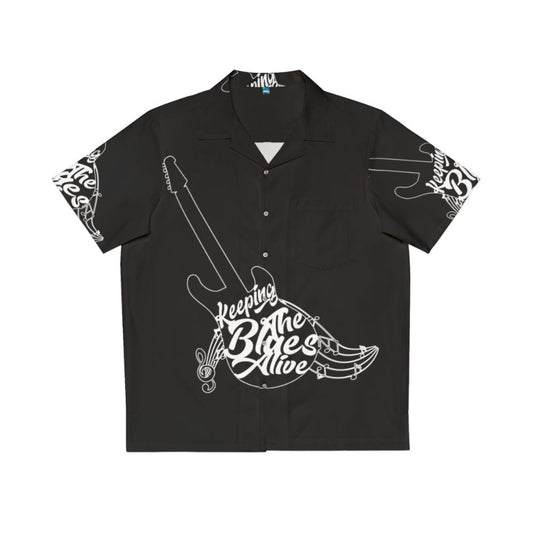 Keeping the Blues Alive Hawaiian Shirt with Saxophone Design