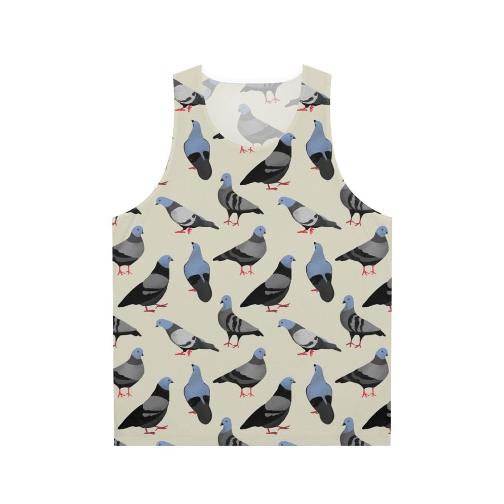 Colorful pigeon pattern unisex tank top