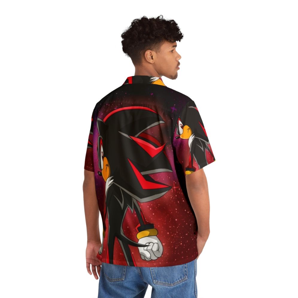 Neon Shadow the Hedgehog Hawaiian Shirt - People Back