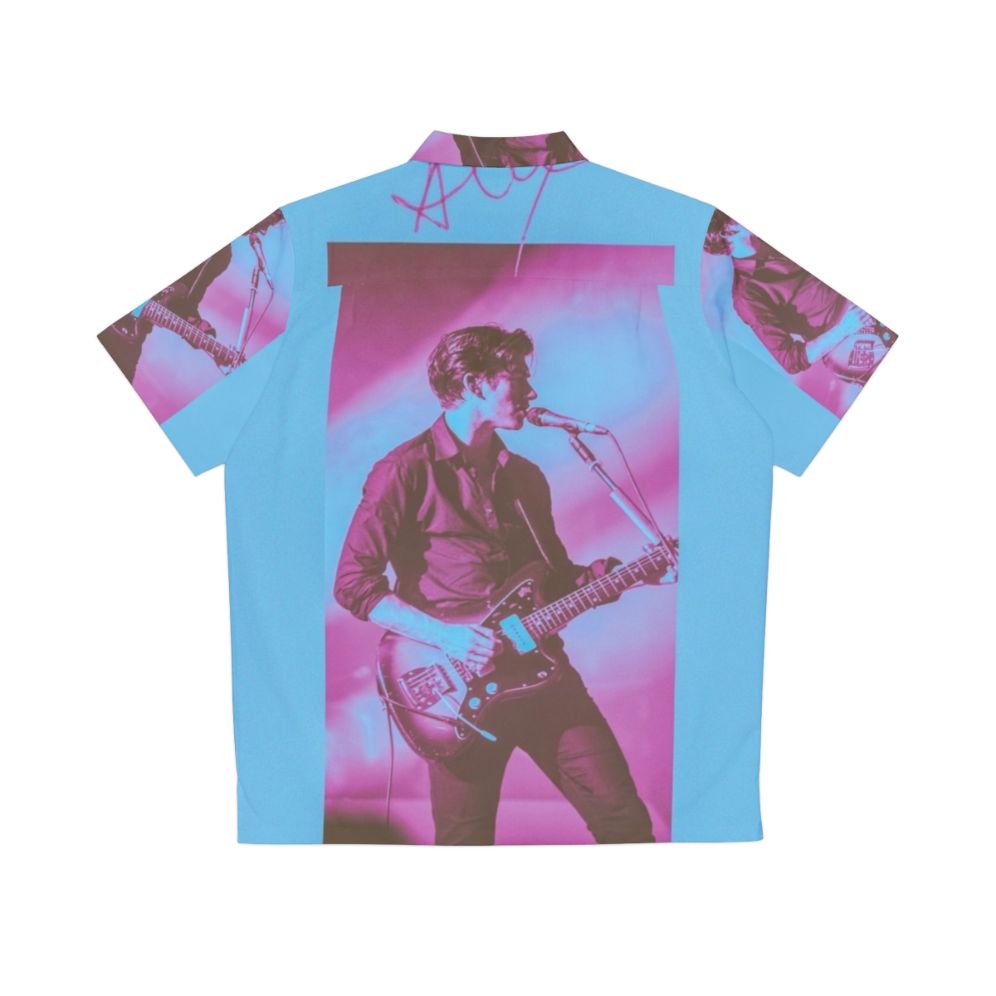 Alex Turner Arctic Monkeys Hawaiian Shirt in Blue - Back