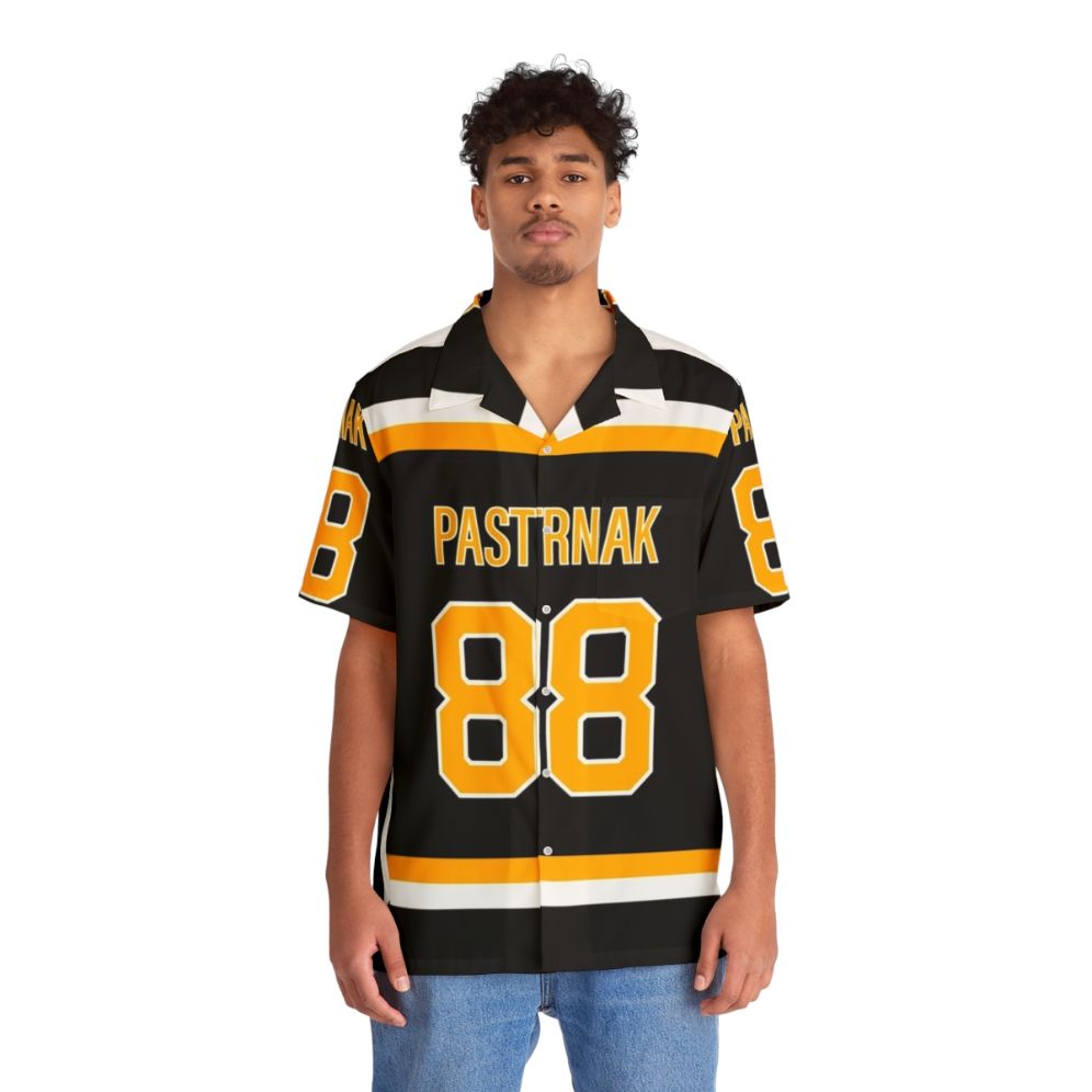 Boston Bruins David Pastrnak Jersey Hawaiian Shirt - People Front