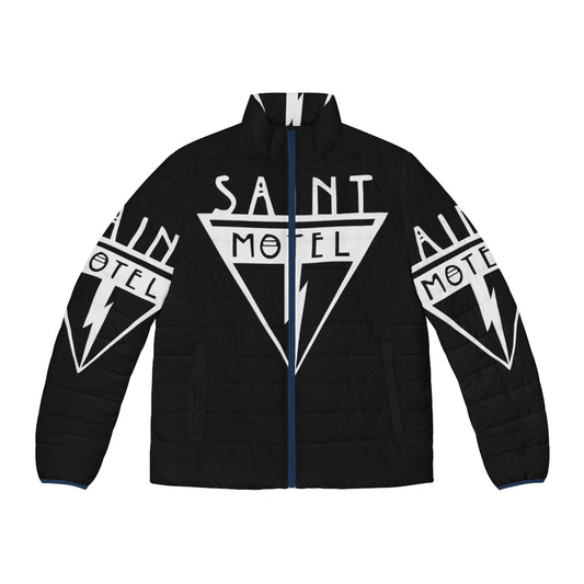 Saint Motel Puffer Jacket featuring the indie pop band's logo