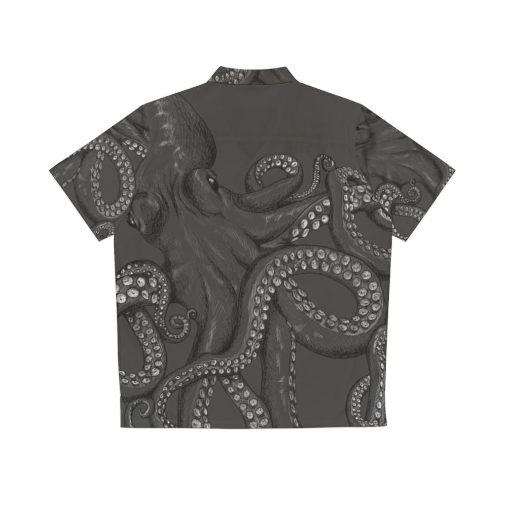 Realistic octopus two tone Hawaiian shirt - Back