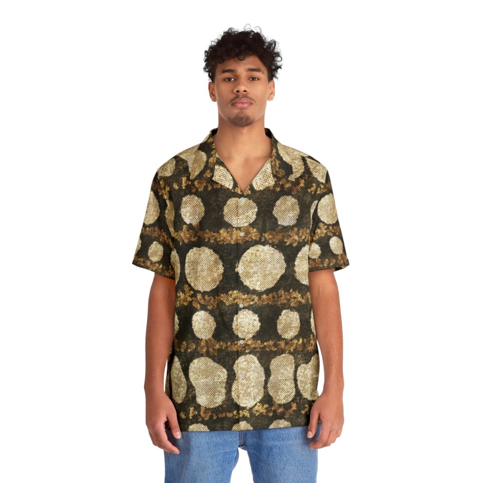 Australian Goanna Skin Pattern Hawaiian Shirt - People Front